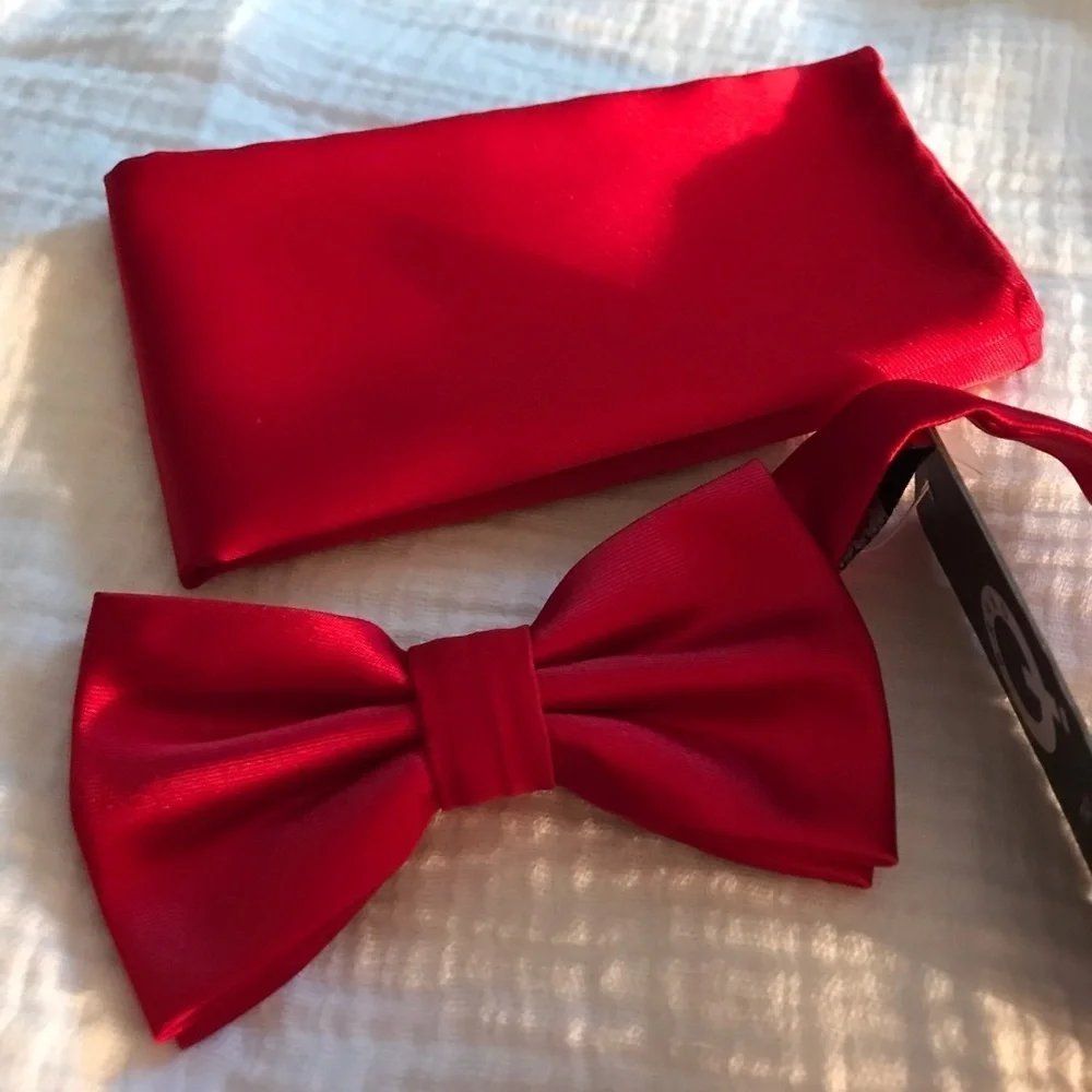 New Boys Silk BowTie With Hanky ❤️